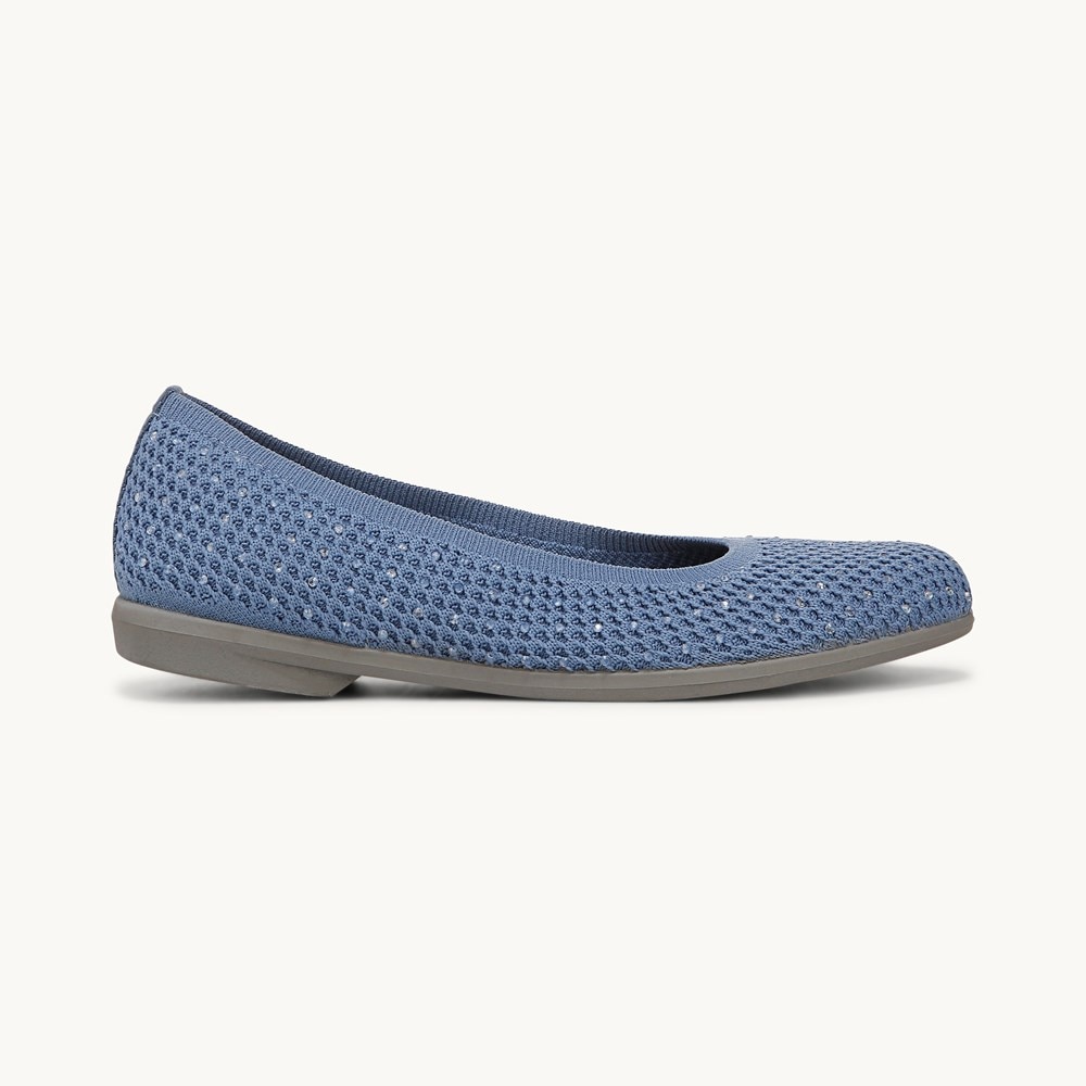 LifeStride Kallie Ballet Flat - Elemental Blue Knit Fabric