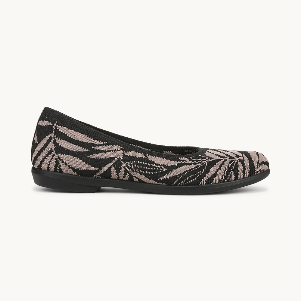 LifeStride Kit 2 Ballet Flat - Black Knit Fabric
