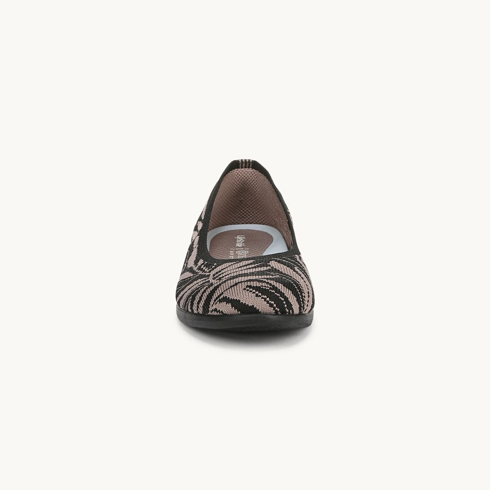 LifeStride Kit 2 Ballet Flat - Black Knit Fabric