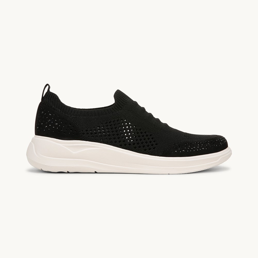 LifeStride Timeless Bright Sneaker - Black Knit Fabric