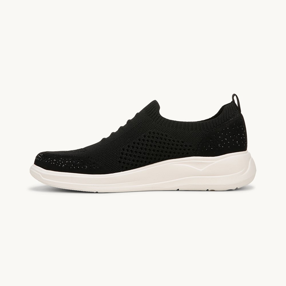 LifeStride Timeless Bright Sneaker - Black Knit Fabric