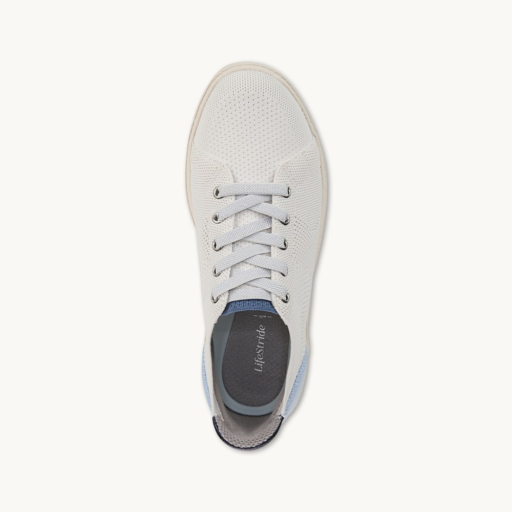 LifeStride VIP Sneaker - Cream Knit Fabric