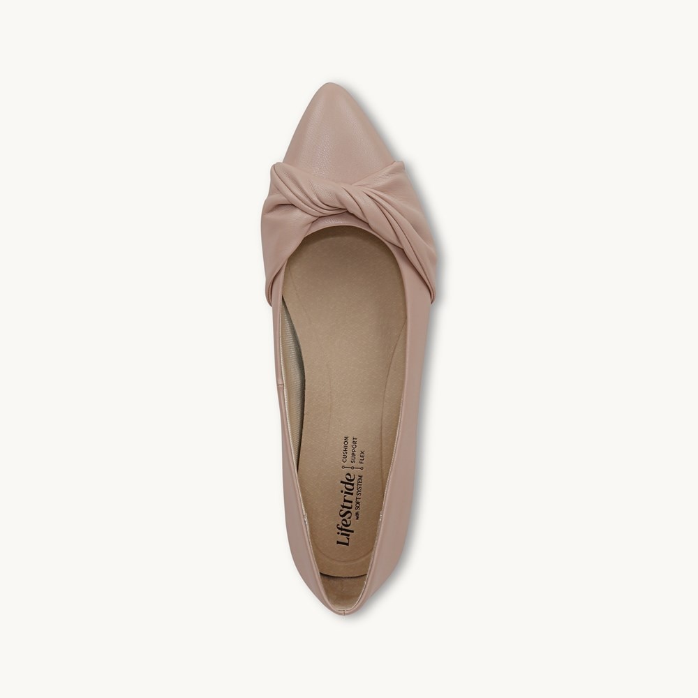 LifeStride Palm Ballet Flat - True Blush Faux Leather