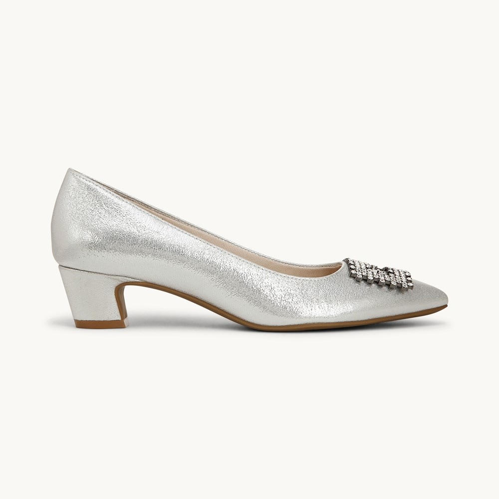 LifeStride Minx Bling Pump - Silver Fabric