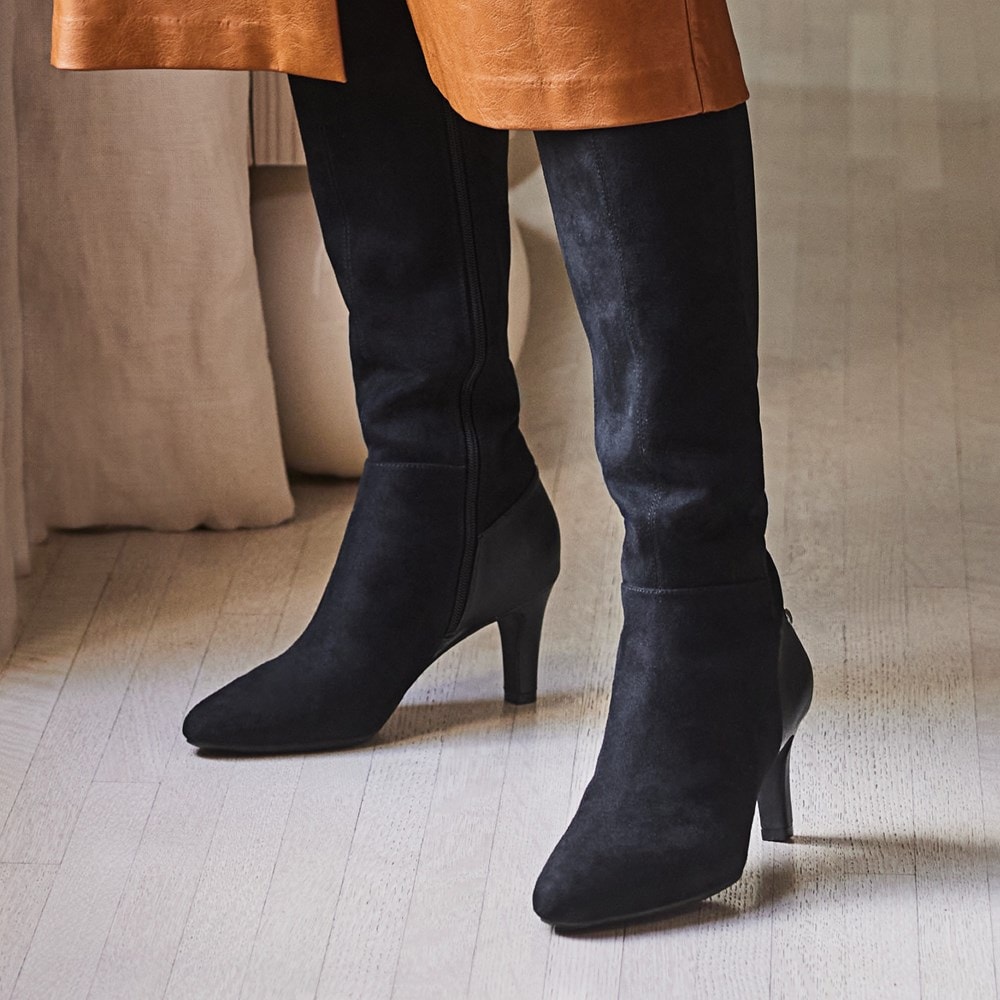 LifeStride Gracie Wide Calf Boot - Black Fabric