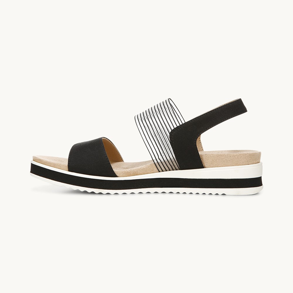 LifeStride Zing Slingback Sandal - Black Fabric