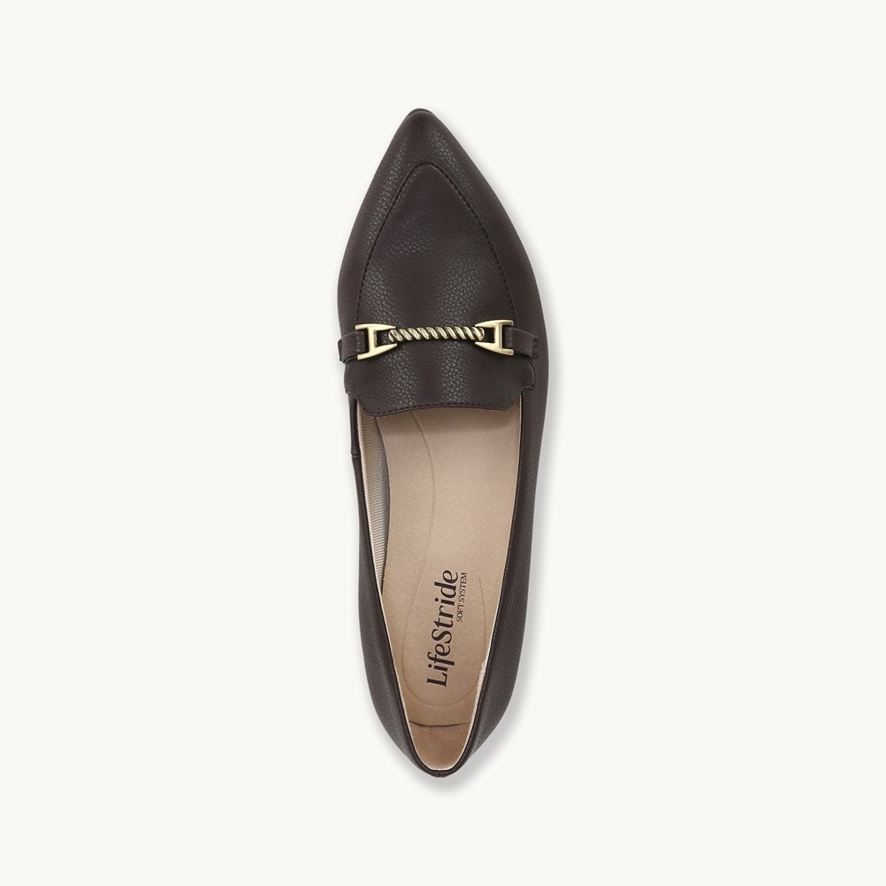 LifeStride Precious 2 Loafer - Dark Chocolate Brown Faux Leather