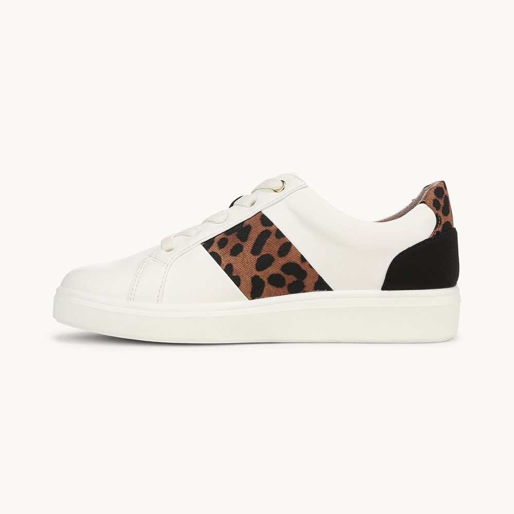 LifeStride Happy Friday Lace Up Sneaker - White Faux Leather