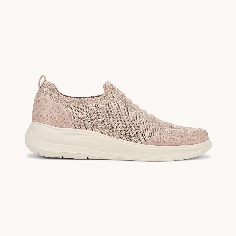 LifeStride Timeless Bright Sneaker - Barely Beige Knit Fabric