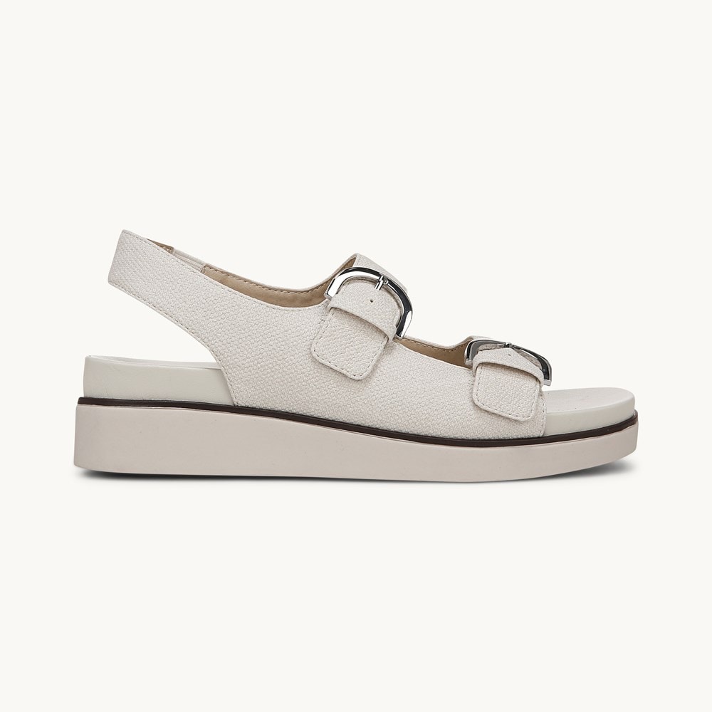 LifeStride Goodie Slingback Sandal - Bone Faux Leather