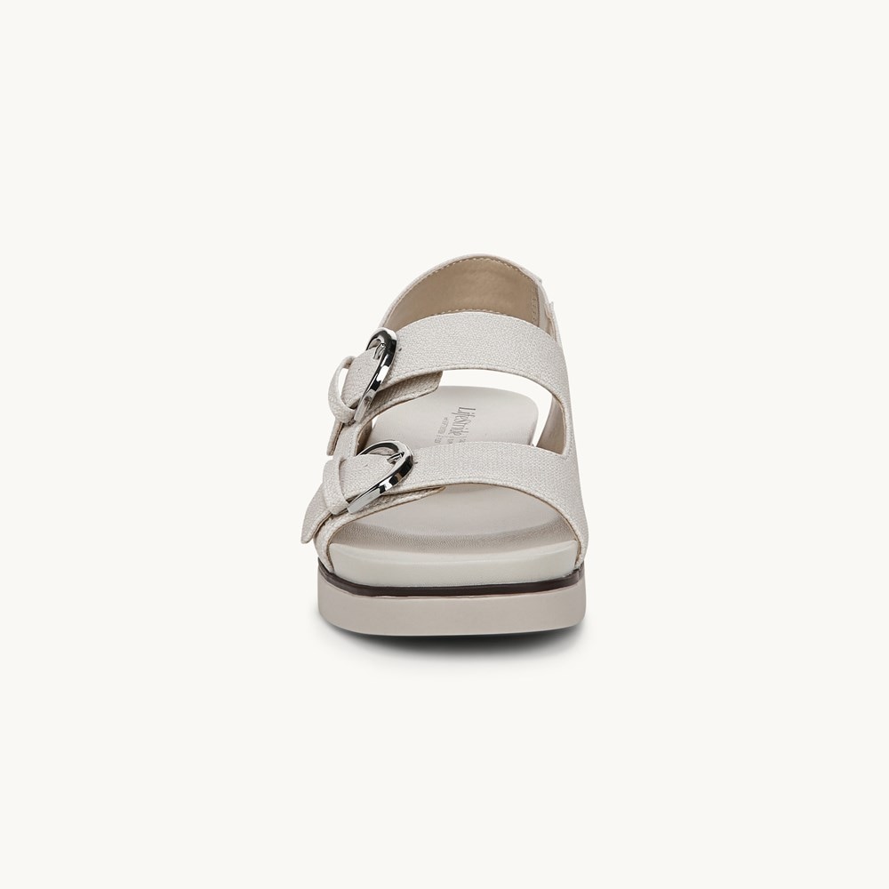 LifeStride Goodie Slingback Sandal - Bone Faux Leather