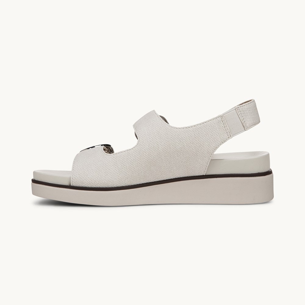 LifeStride Goodie Slingback Sandal - Bone Faux Leather