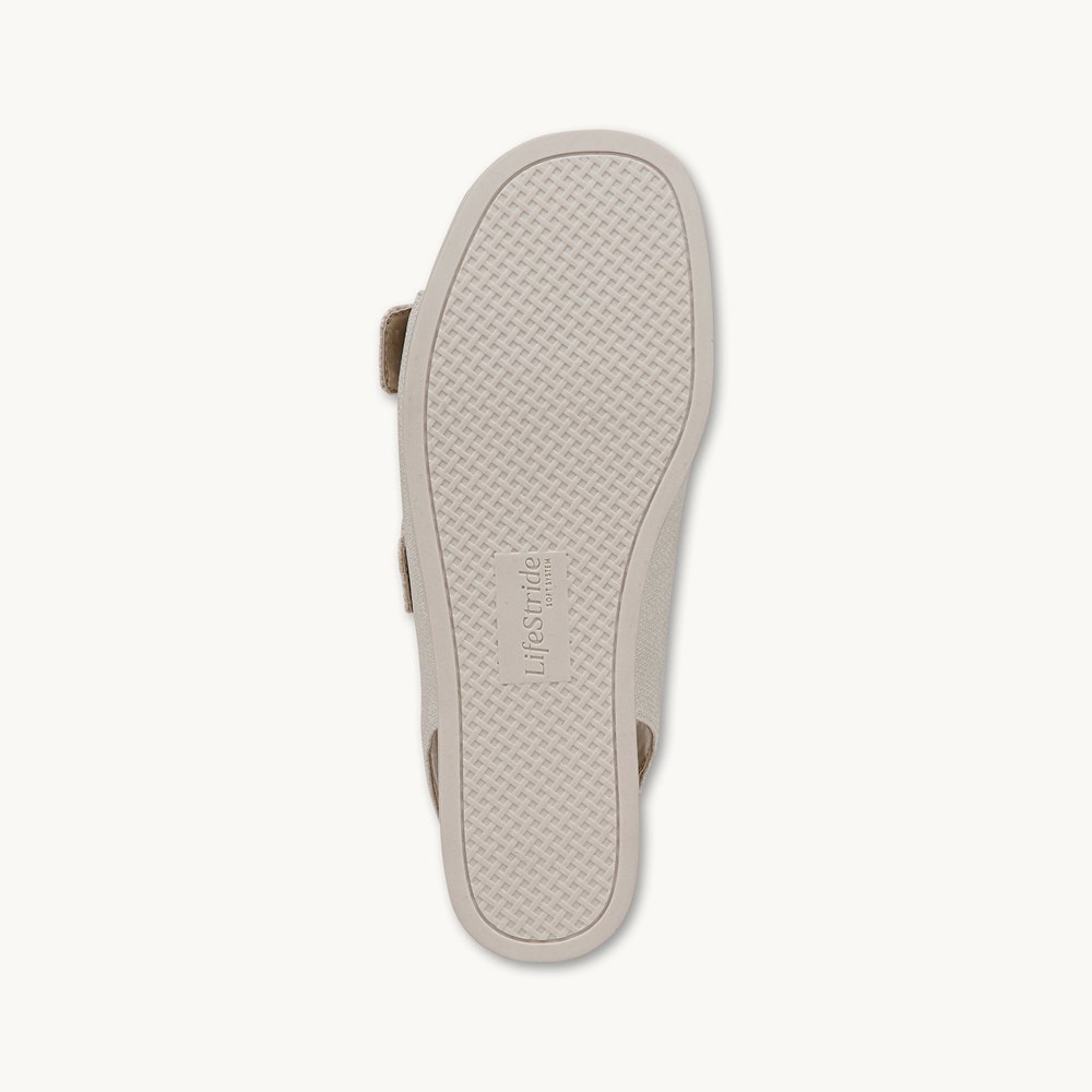 LifeStride Goodie Slingback Sandal - Bone Faux Leather