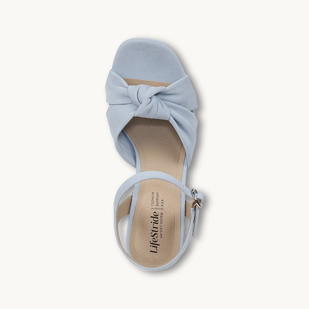 LifeStride August Dress Sandal - Blue Faux Leather