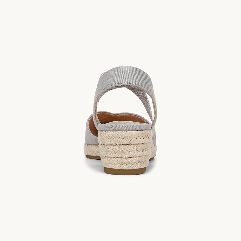 LifeStride Kimball Espadrille Wedge - Cloudy Grey Fabric