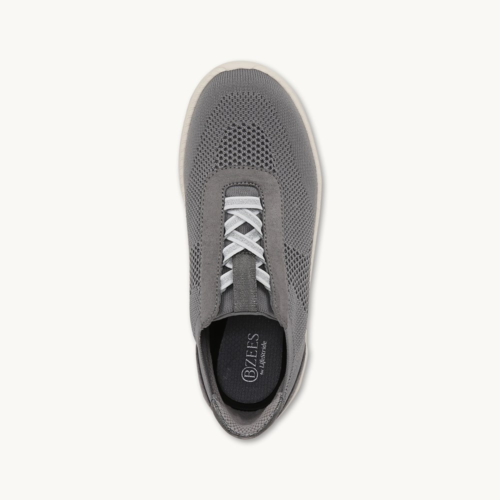 LifeStride Wanderer Sneaker - Graphite Grey Engineered Knit