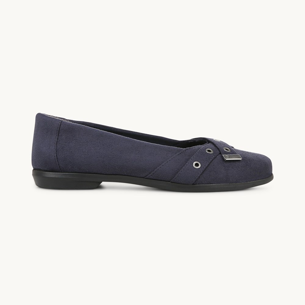 LifeStride Kira Ballet Flat - Navy Blazer Microfiber