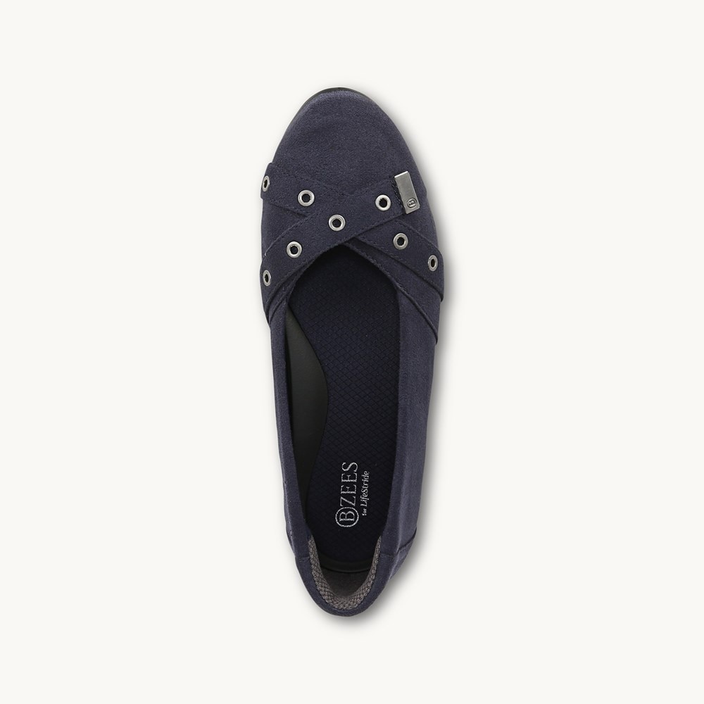 LifeStride Kira Ballet Flat - Navy Blazer Microfiber