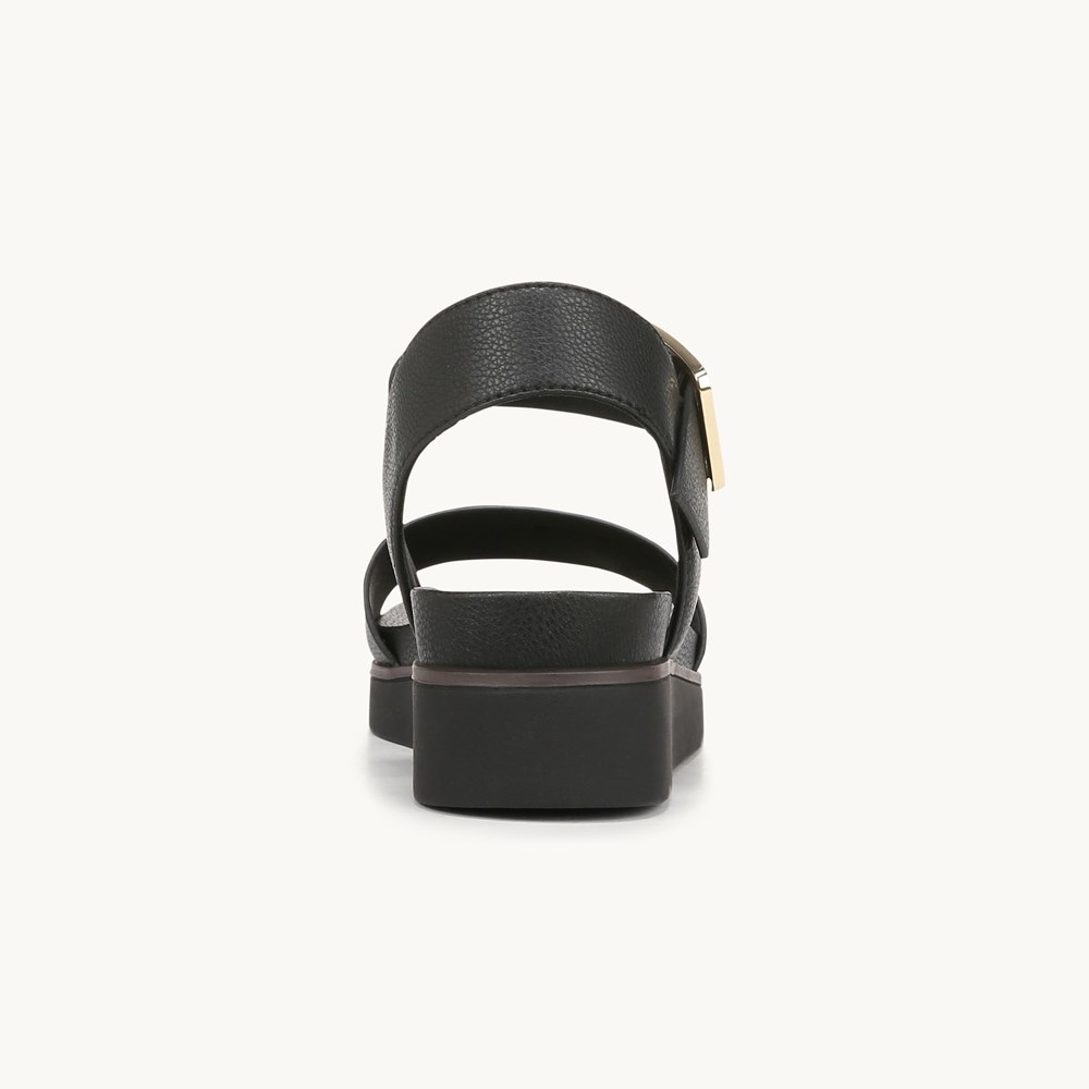 LifeStride Gillian Sandal - Black Faux Leather