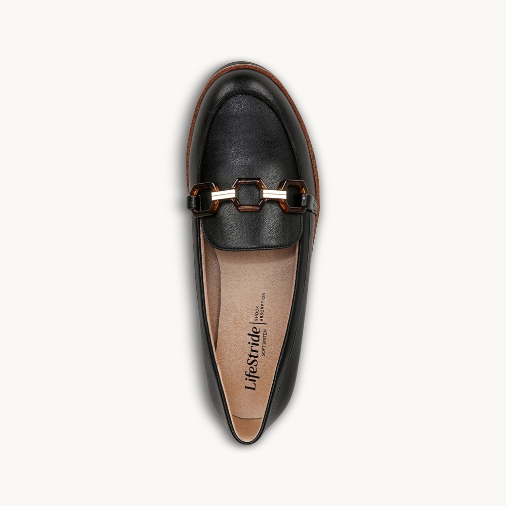 LifeStride Zee 3 Loafer - Black Faux Leather