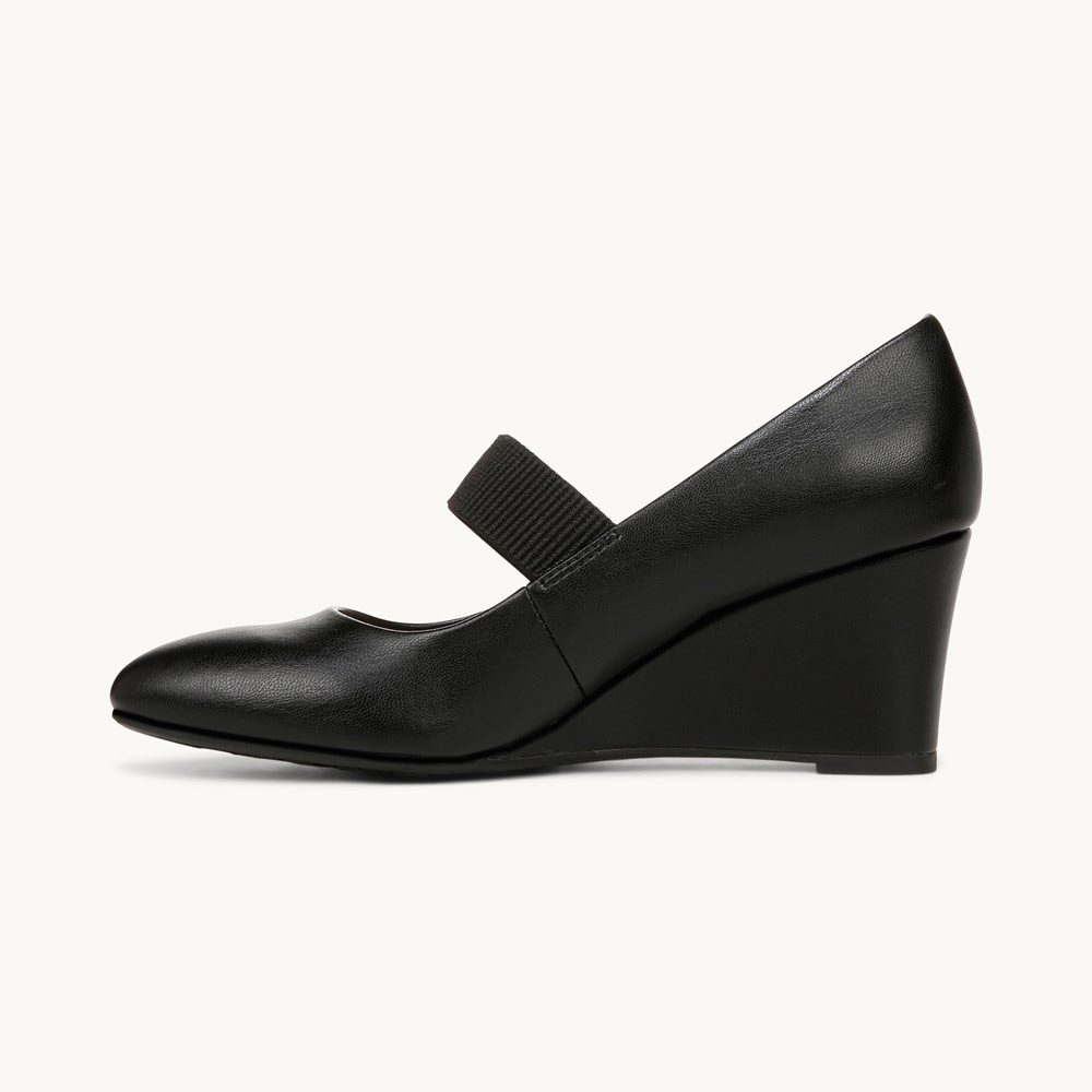 LifeStride Gio Mary Jane Wedge - Black Fabric