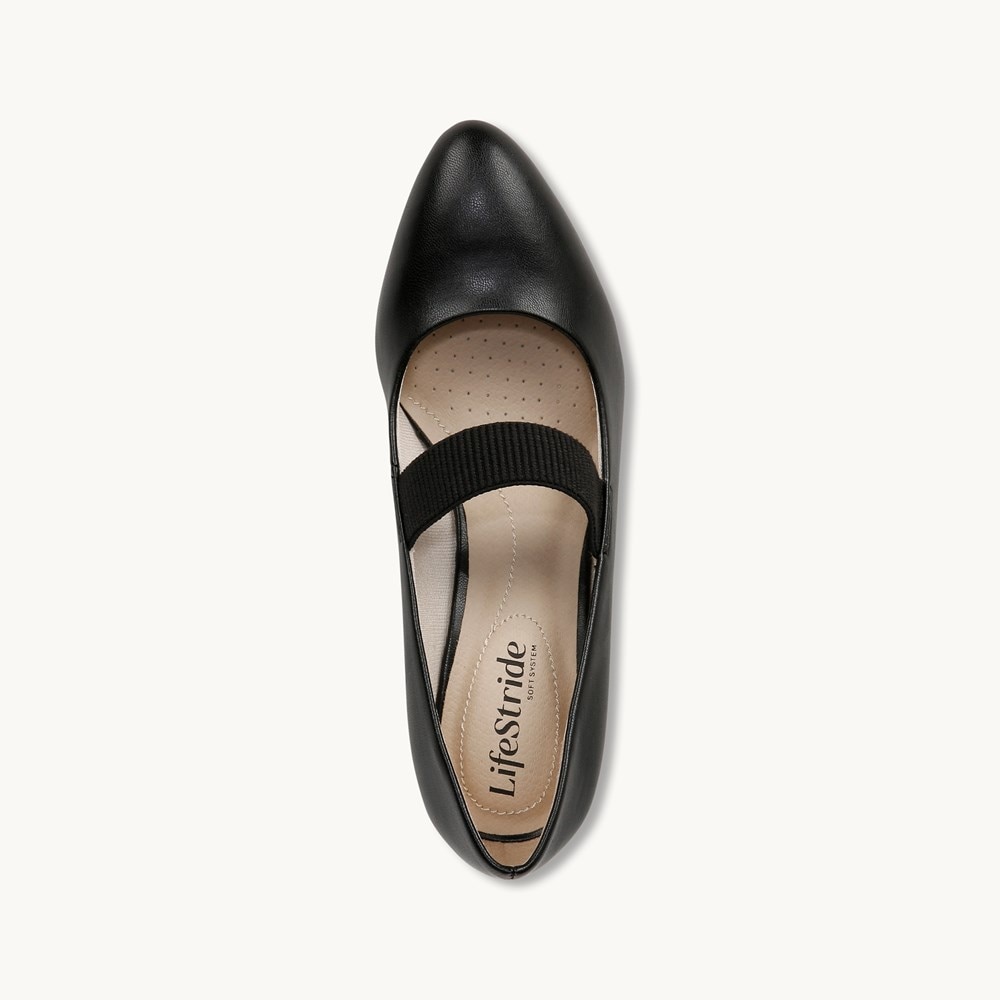 LifeStride Gio Mary Jane Wedge - Black Fabric