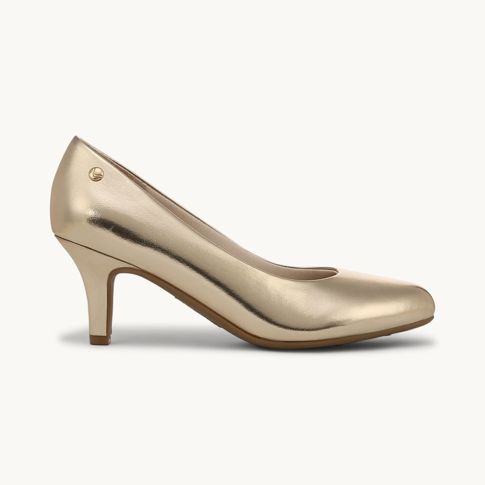 LifeStride Parigi Pump - Gold Faux Leather