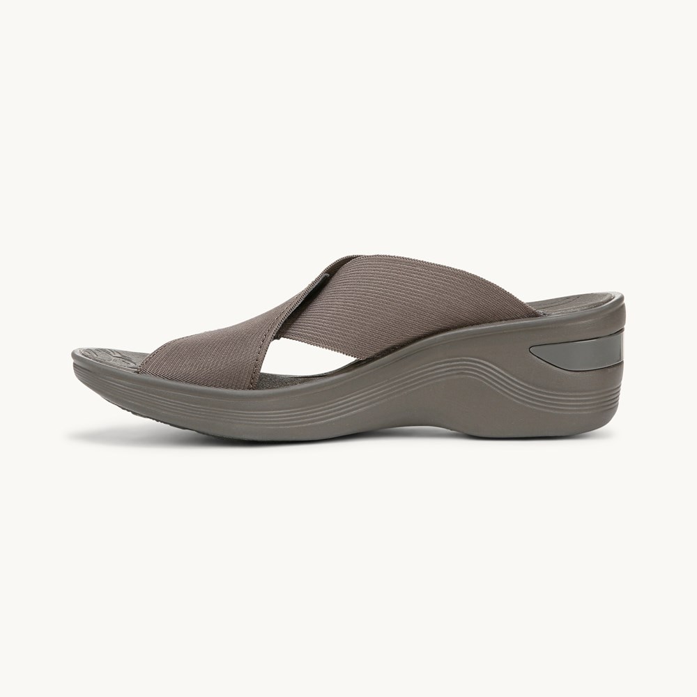 LifeStride Desire Wedge Sandal - Morel Stretch Fabric
