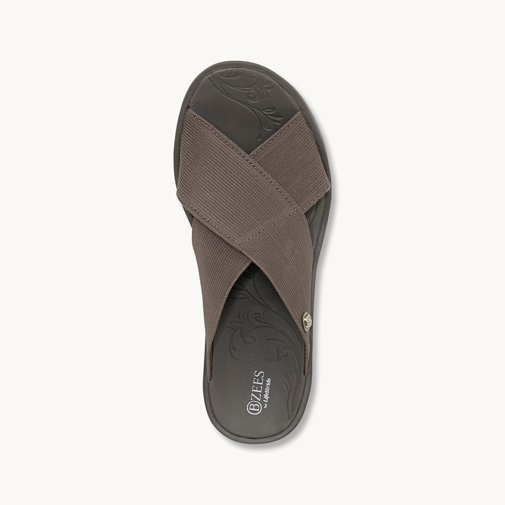 LifeStride Desire Wedge Sandal - Morel Stretch Fabric