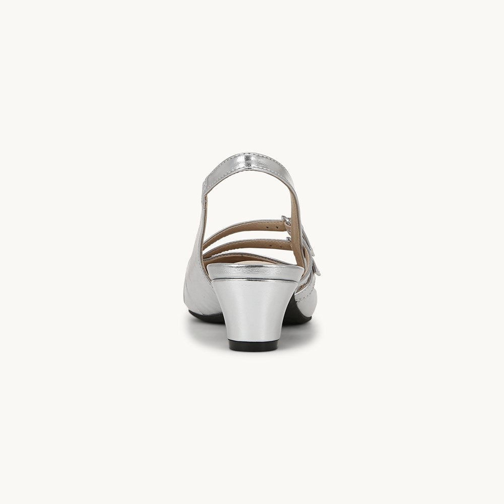 LifeStride Monique Slingback - Silver Faux Leather
