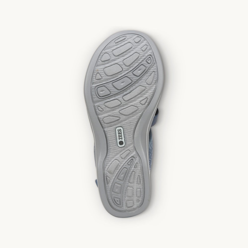 LifeStride Dream Wedge Sandal - Washed Denim Fabric