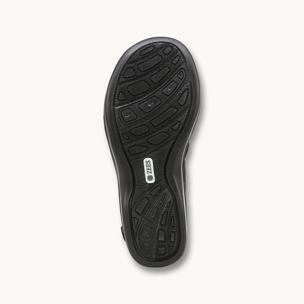 LifeStride Dream Wedge Sandal - Black Fabric