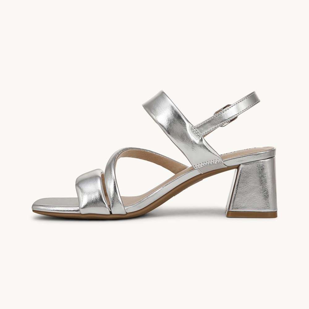 LifeStride Celia Strappy Sandal - Silver Faux Leather