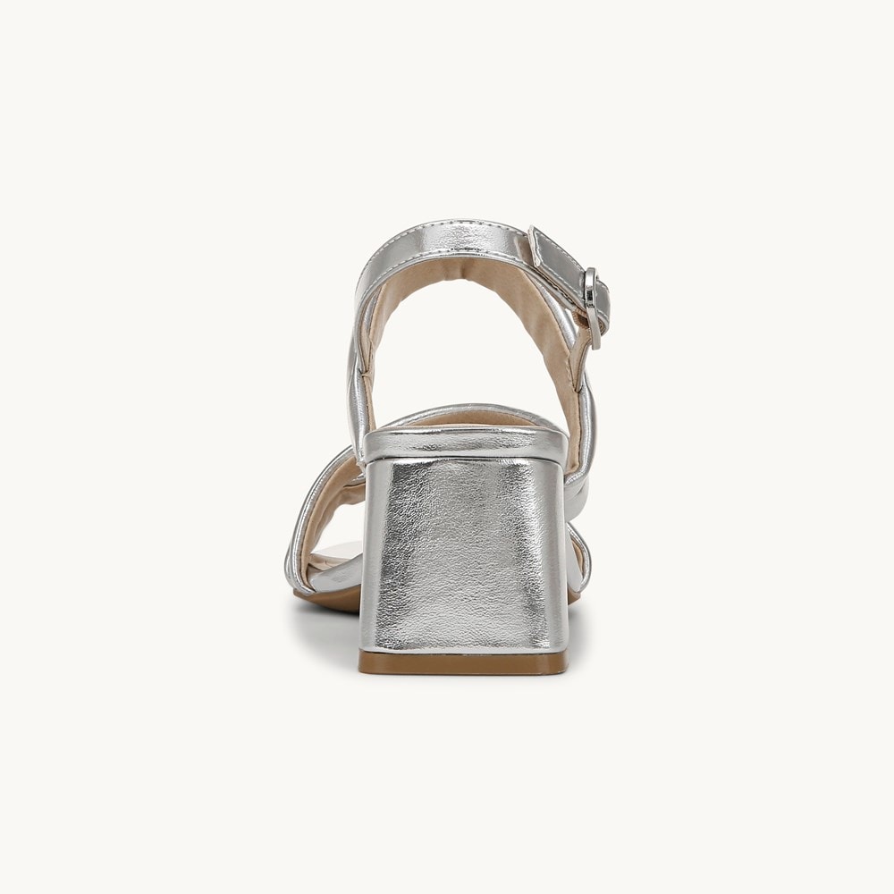 LifeStride Celia Strappy Sandal - Silver Faux Leather