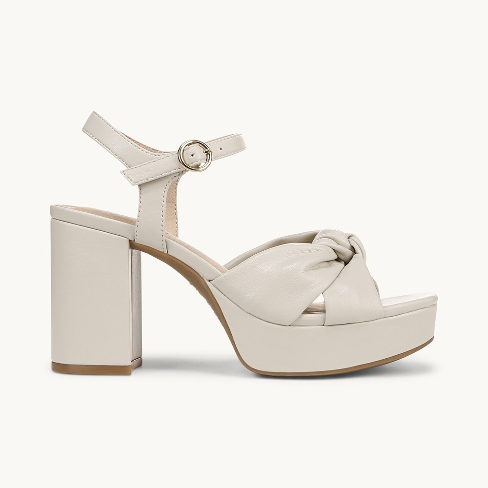 LifeStride August Dress Sandal - Bone Faux Leather