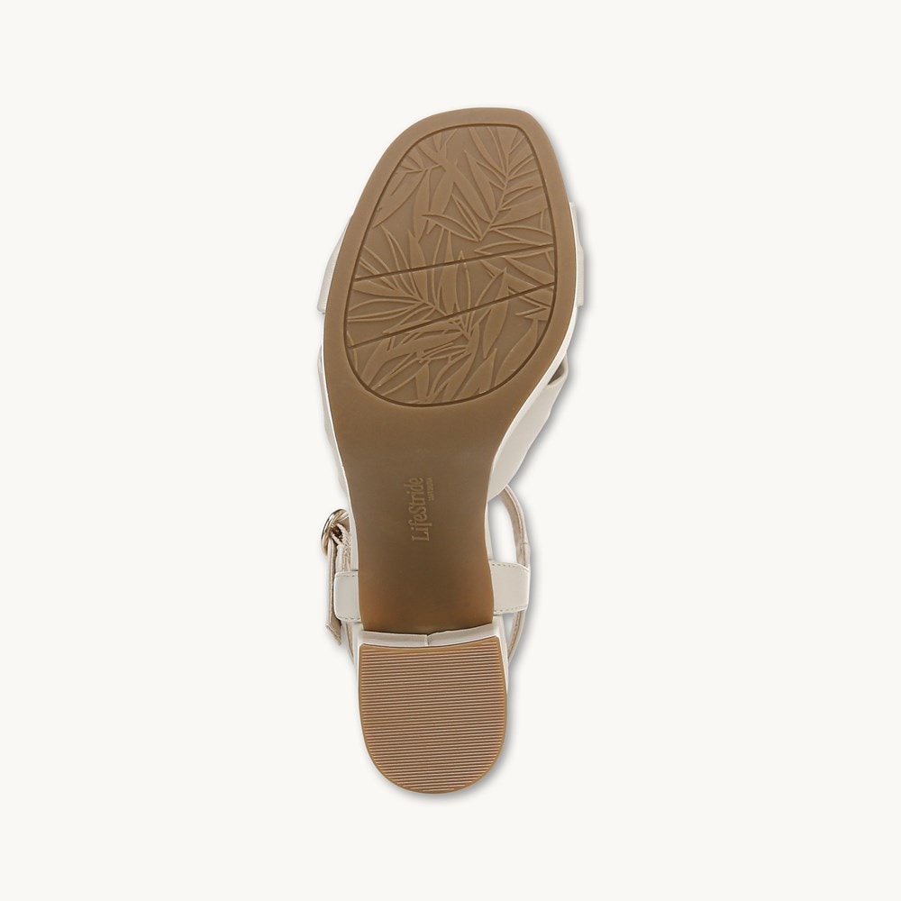 LifeStride August Dress Sandal - Bone Faux Leather