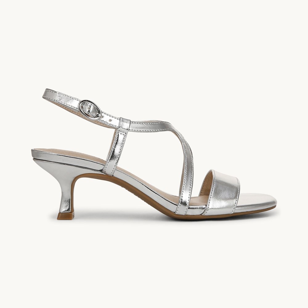 LifeStride Nolita Dress Sandal - Silver Faux Leather