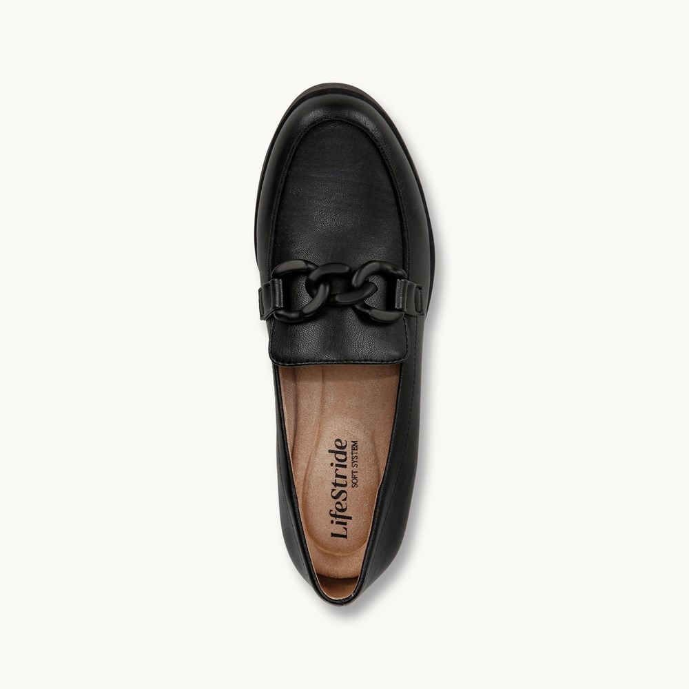LifeStride London 2 Loafer - Black Faux Leather