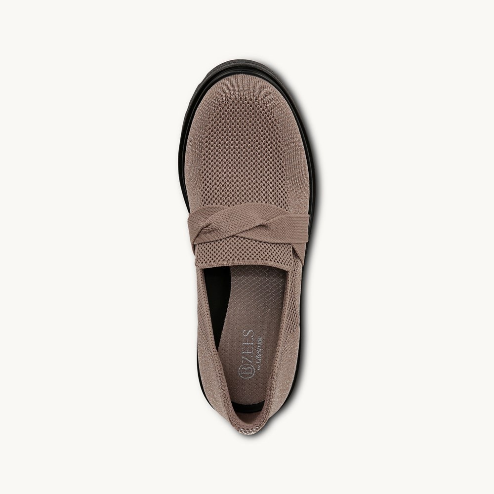LifeStride Muse Bow Loafer - Latte Knit Fabric