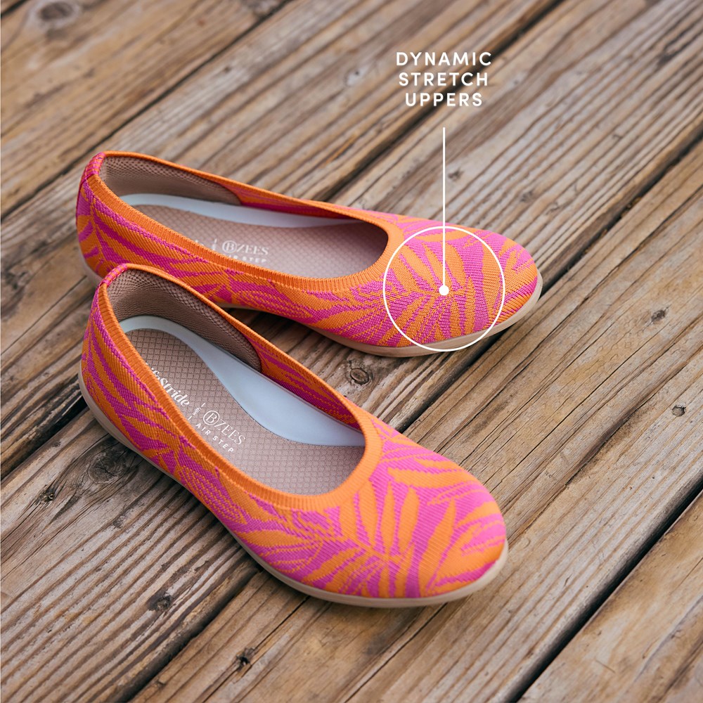LifeStride Kit 2 Ballet Flat - Paradise Pink Knit Fabric