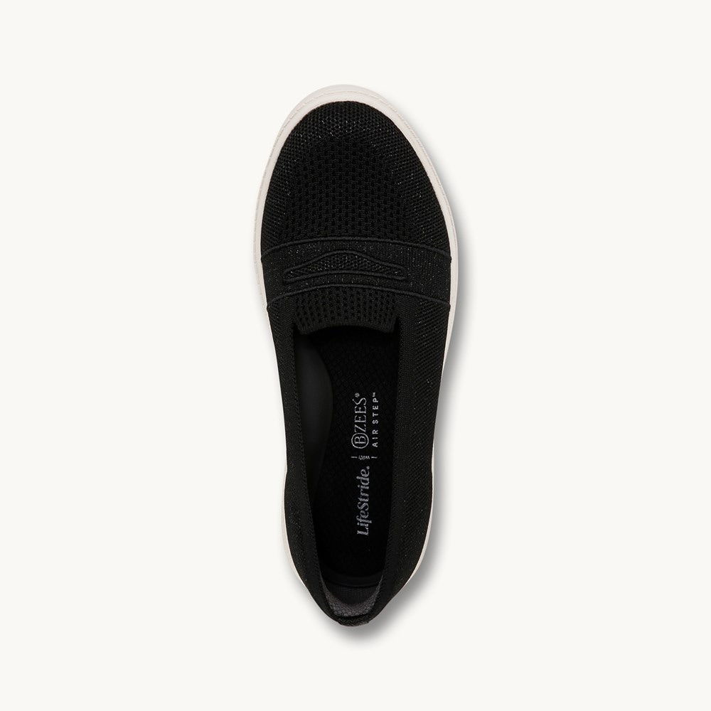 LifeStride Valley Loafer - Black Knit Fabric