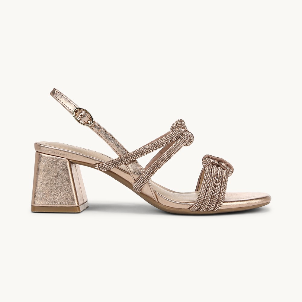 LifeStride Celeste Slingback Sandal - Rose Gold Faux Leather