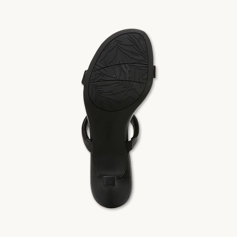 LifeStride Nalani Dress Sandal - Black Faux Leather
