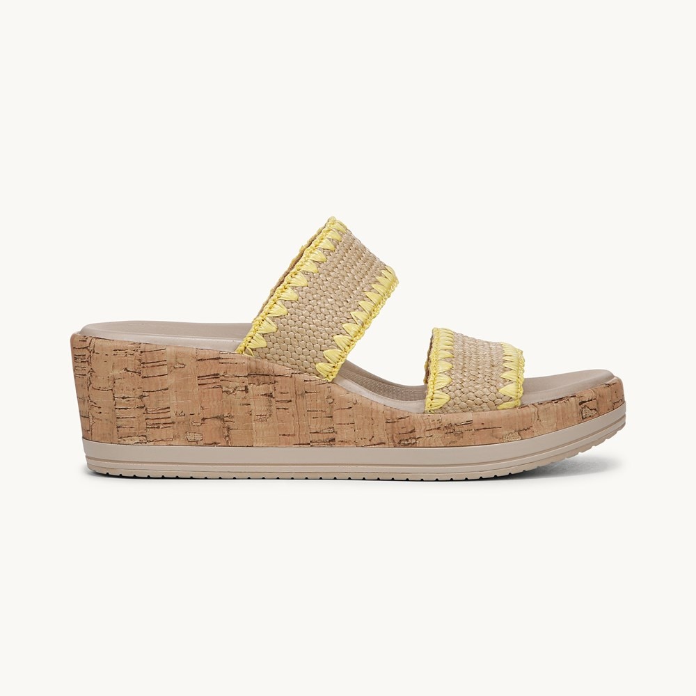 LifeStride Resort Wedge Sandal - Natural Multi Fabric