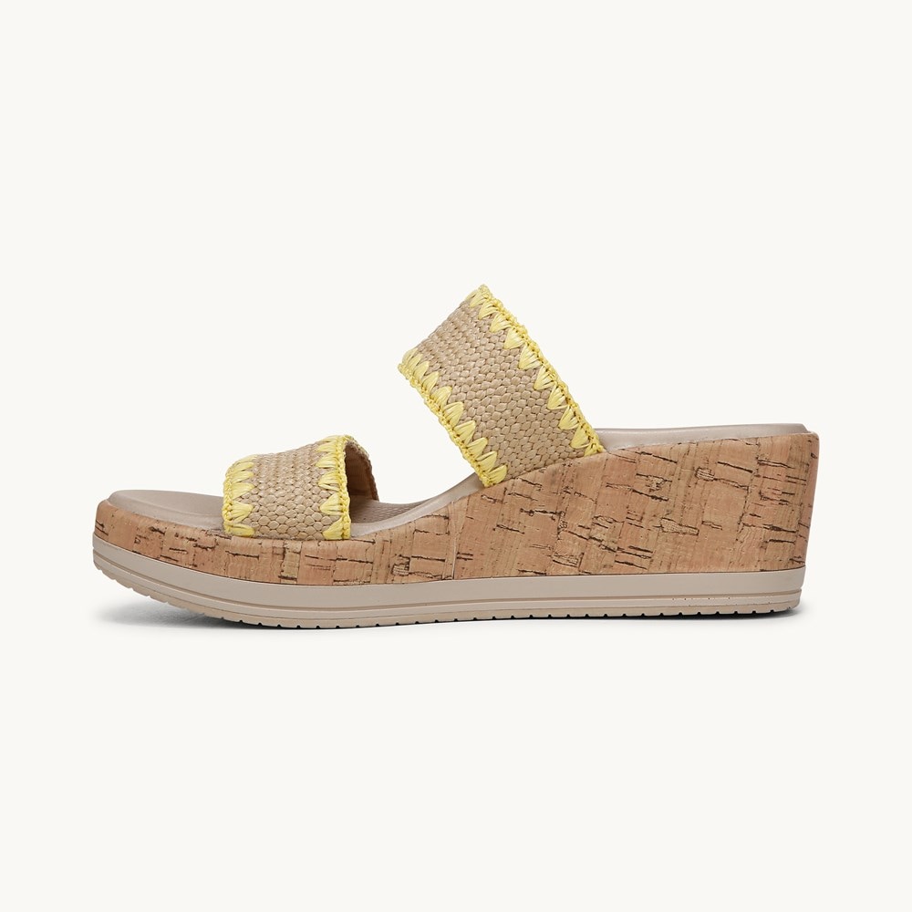 LifeStride Resort Wedge Sandal - Natural Multi Fabric
