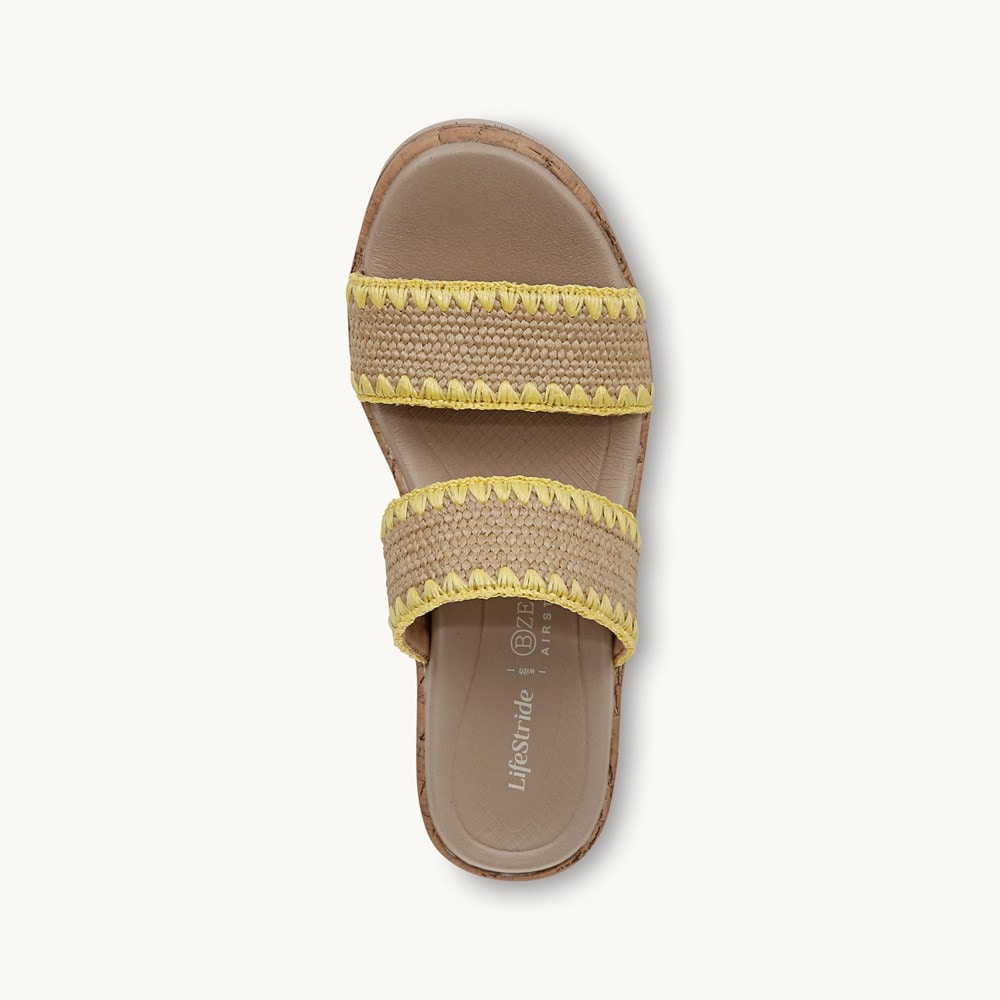 LifeStride Resort Wedge Sandal - Natural Multi Fabric