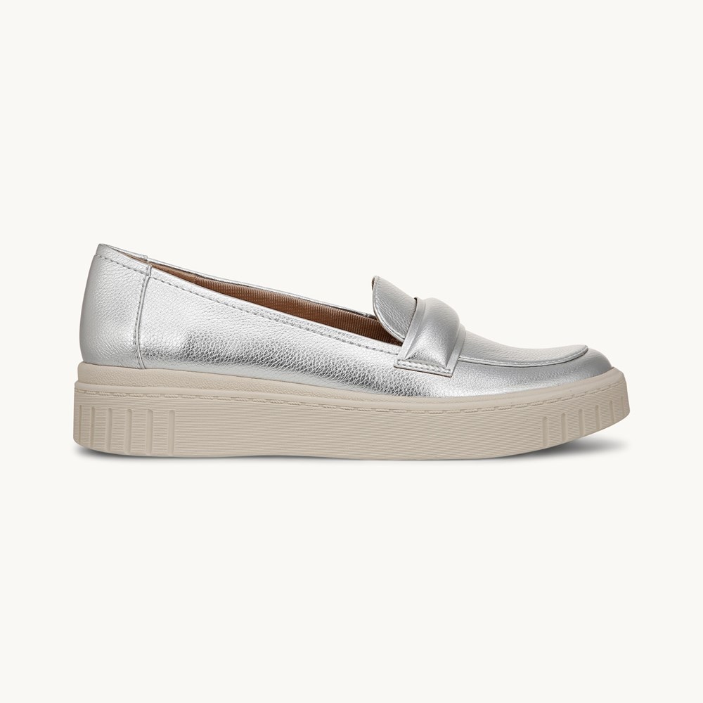 LifeStride Geneva Loafer - Silver Faux Leather