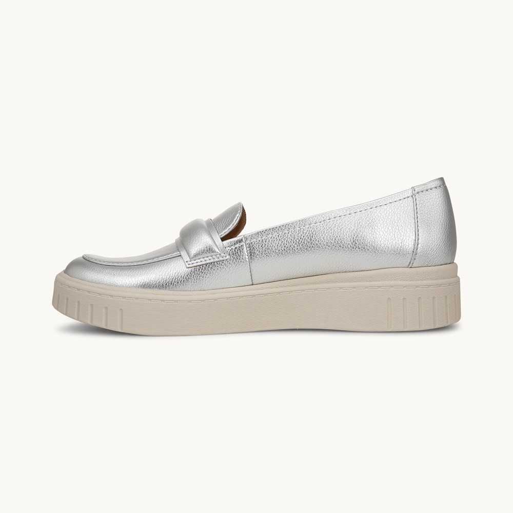 LifeStride Geneva Loafer - Silver Faux Leather