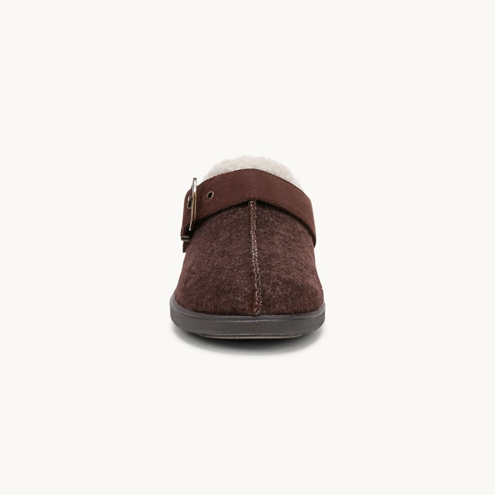 LifeStride Eternity Clog - Dark Brown Fleece Fabric