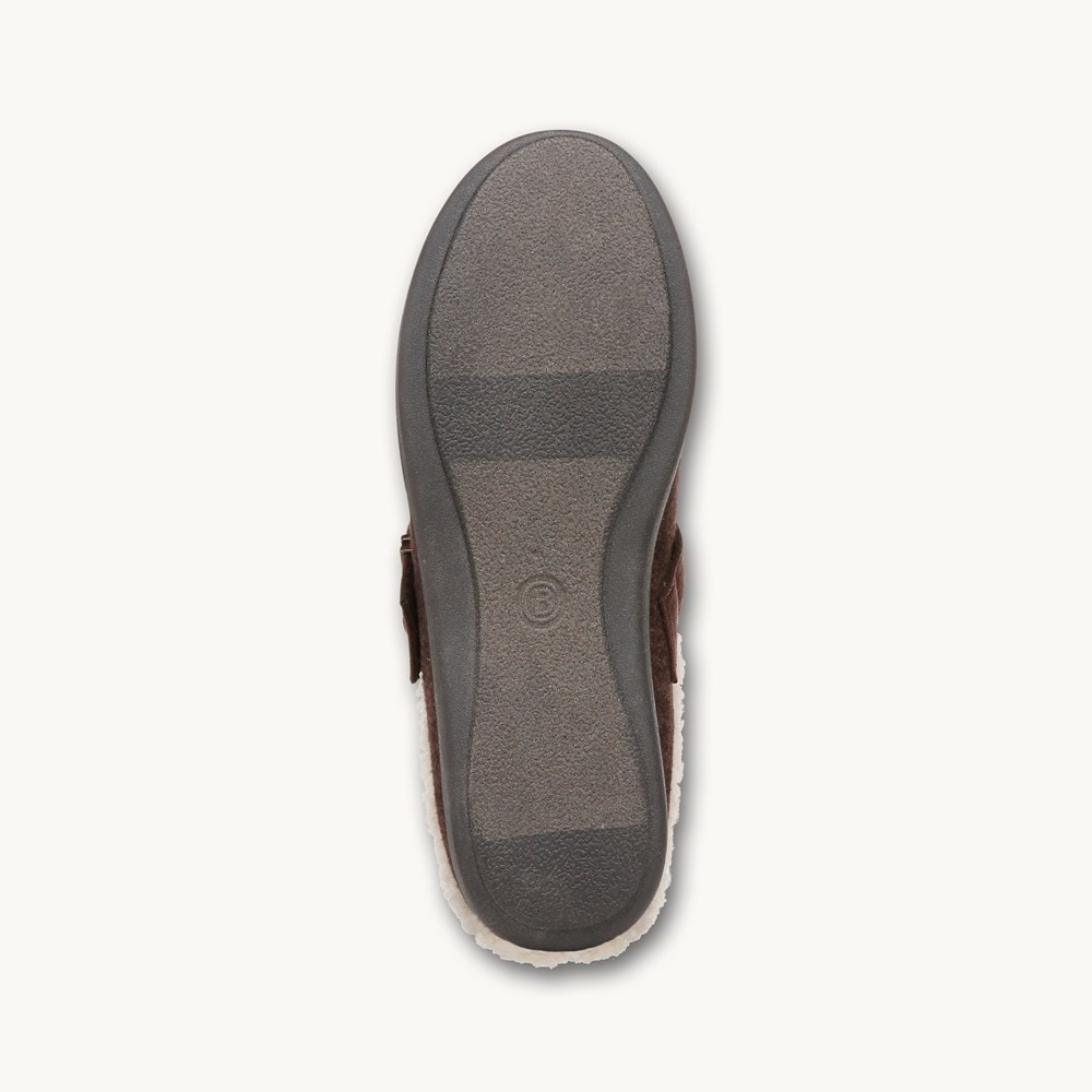 LifeStride Eternity Clog - Dark Brown Fleece Fabric
